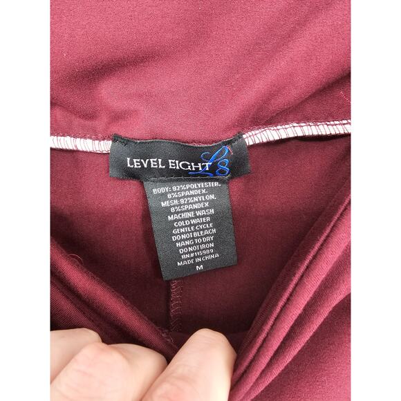 Level Eight Women's Red Polyester Blend Mesh Ruffle Skinny Leggings Size M - Picture 4 of 4